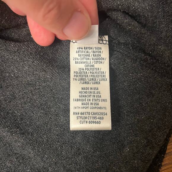 Cloth & Stone Anthropologie Black Short Sleeve Shirt Women's Small - Picture 15 of 15